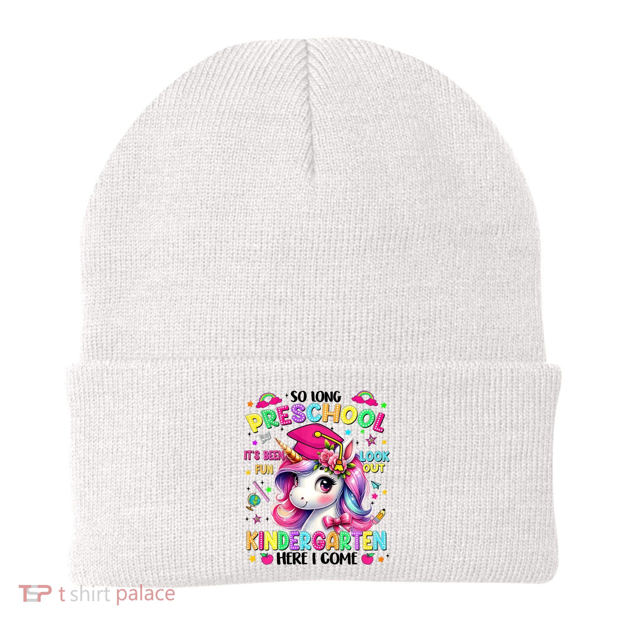 So Long Preschool Graduation Graduate Unicorn  Beanie