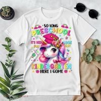 So Long Preschool Graduation Graduate Unicorn  Premium T-Shirt thumb 2