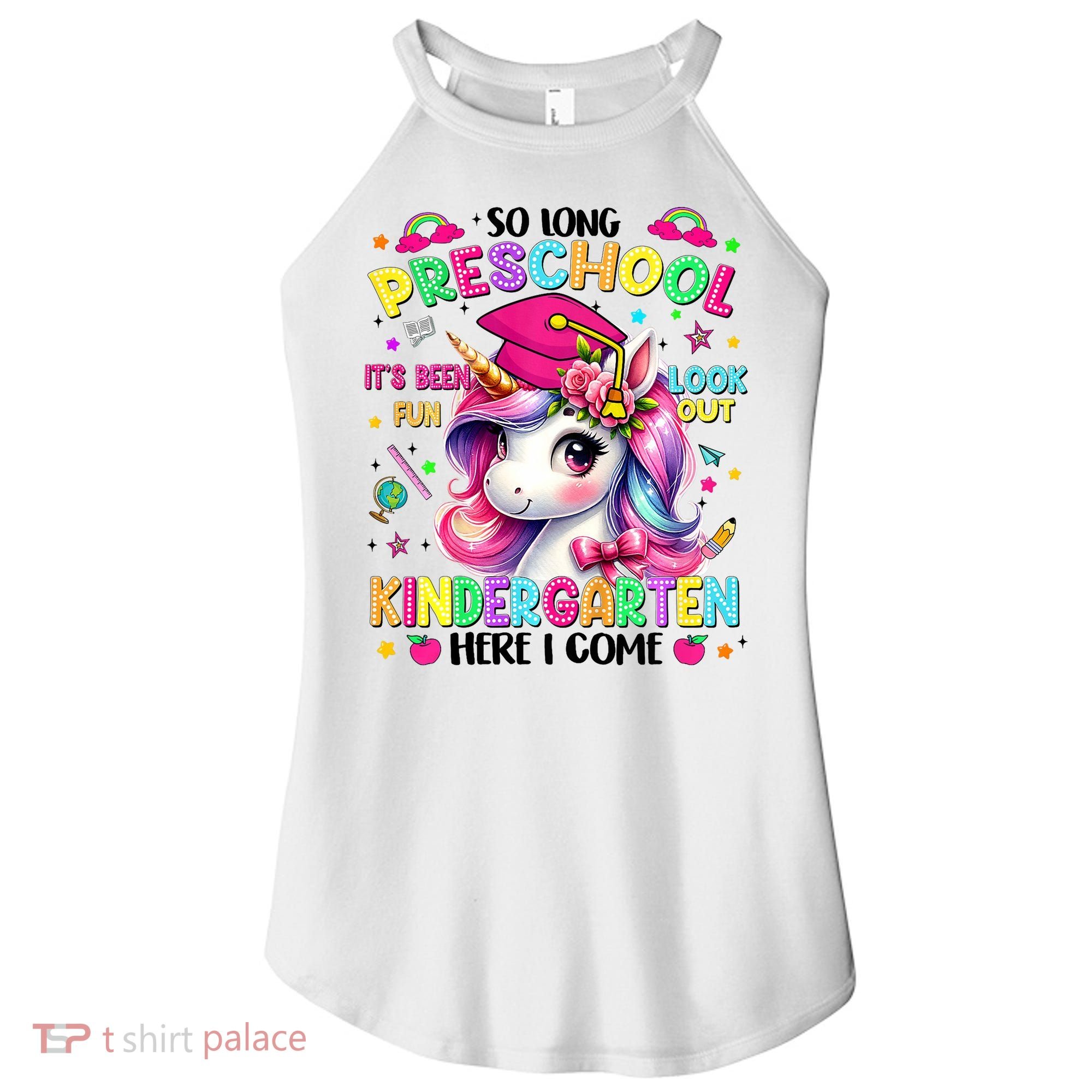 So Long Preschool Graduation Graduate Unicorn  Women's Perfect Tri Rocker Tank