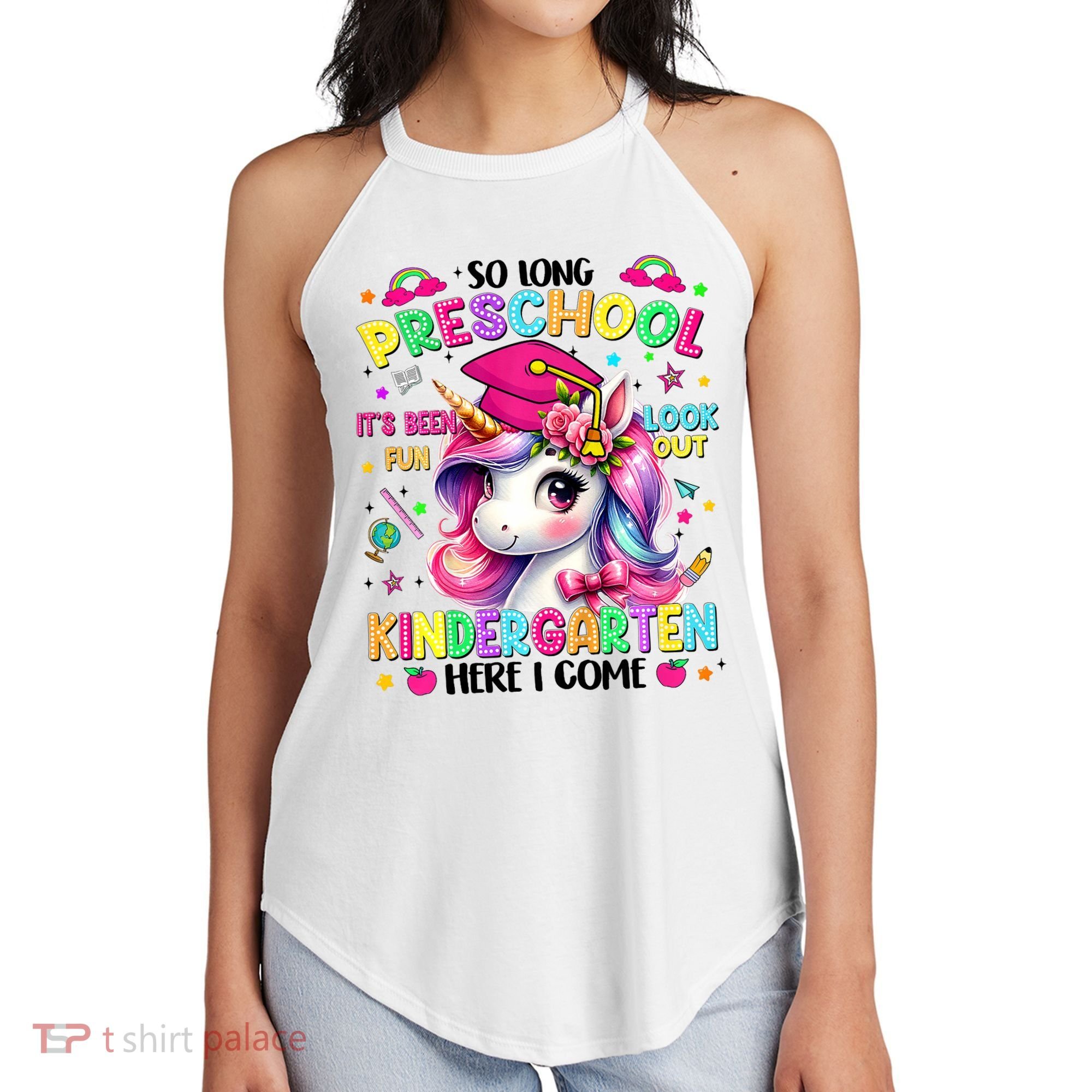 So Long Preschool Graduation Graduate Unicorn  Women's Perfect Tri Rocker Tank