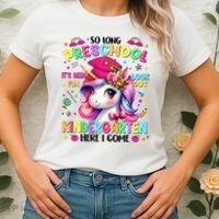 So Long Preschool Graduation Graduate Unicorn  Women's T-Shirt thumb 2
