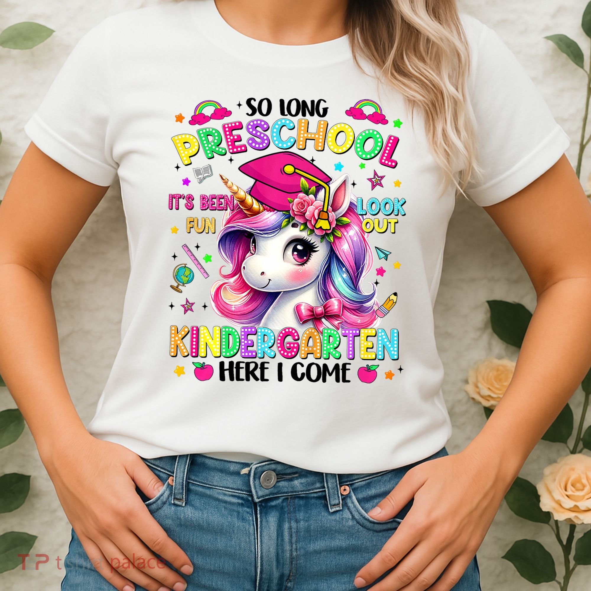 So Long Preschool Graduation Graduate Unicorn  Women's T-Shirt