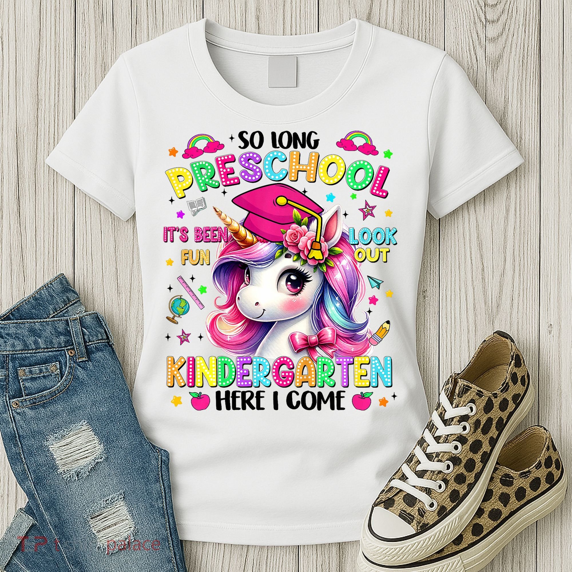 So Long Preschool Graduation Graduate Unicorn  Women's T-Shirt