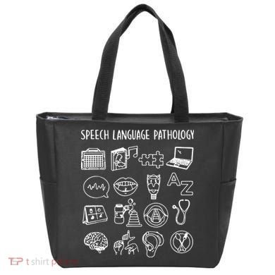 Speech Language Pathology Speech Therapy Awareness Tote Bag