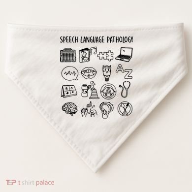 Speech Language Pathology Speech Therapy Awareness USA-Made Doggie Bandana