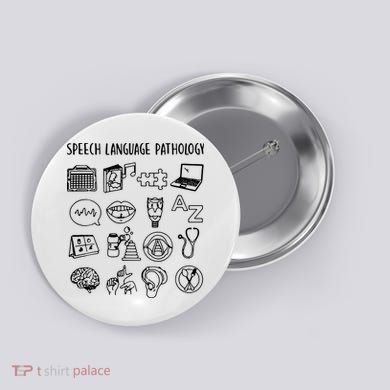 Speech Language Pathology Speech Therapy Awareness Button