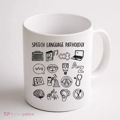 Speech Language Pathology Speech Therapy Awareness Coffee Mug back