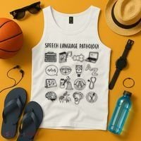 Speech Language Pathology Speech Therapy Awareness Tank Top thumb 4