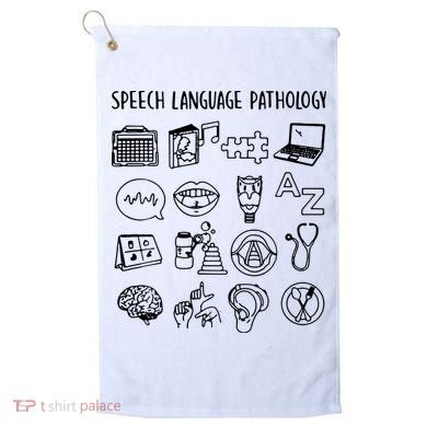 Speech Language Pathology Speech Therapy Awareness Golf Towel