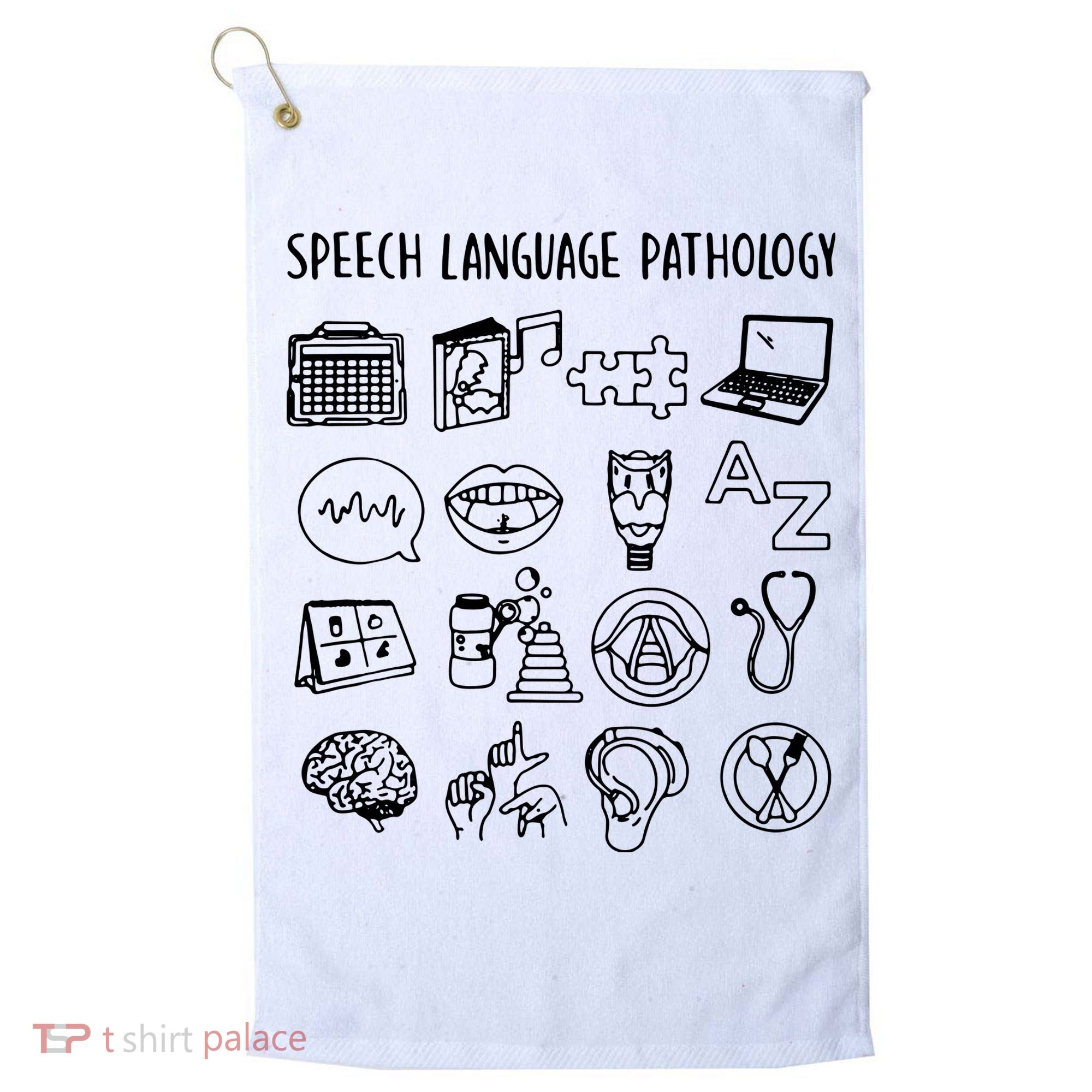 Speech Language Pathology Speech Therapy Awareness Golf Towel