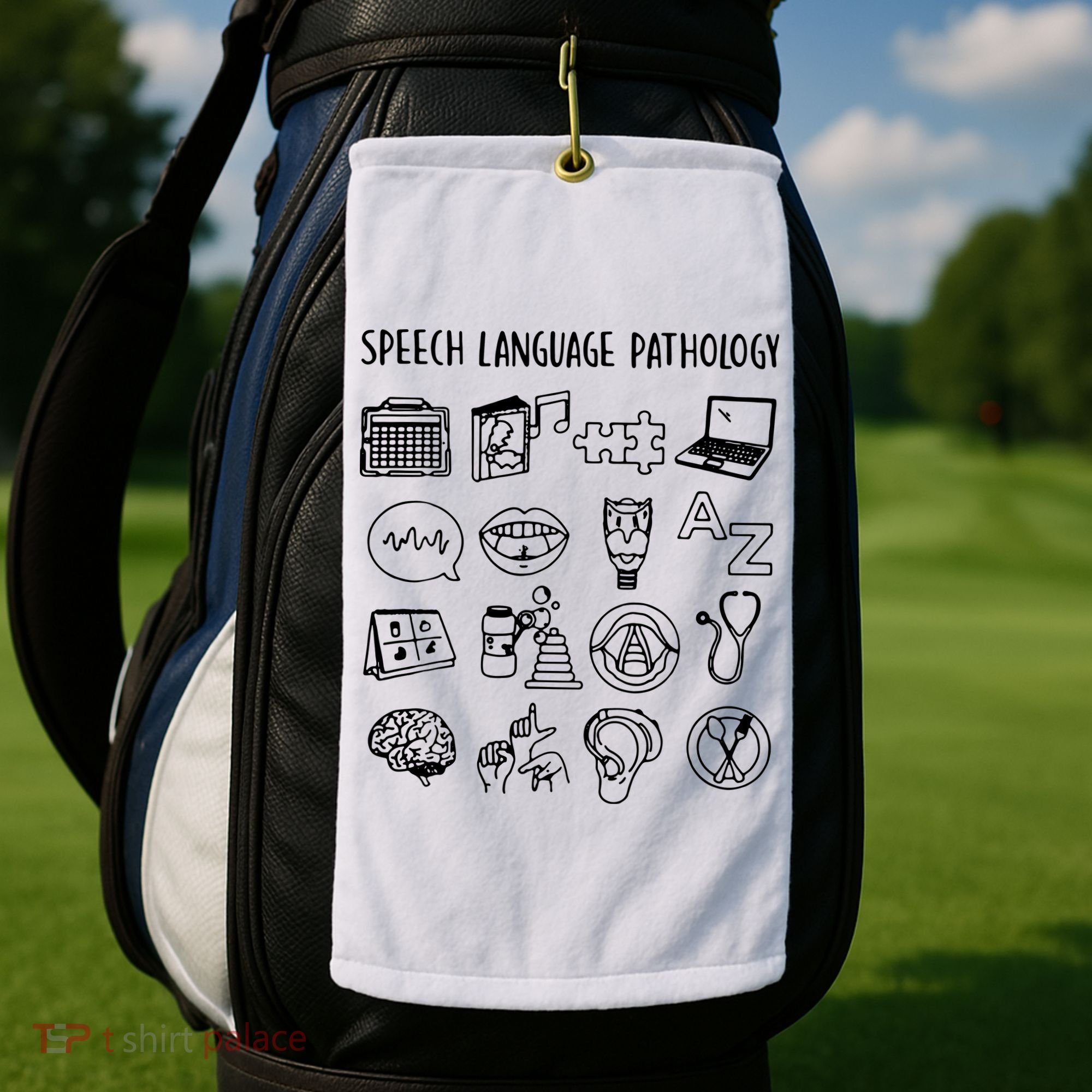 Speech Language Pathology Speech Therapy Awareness Golf Towel