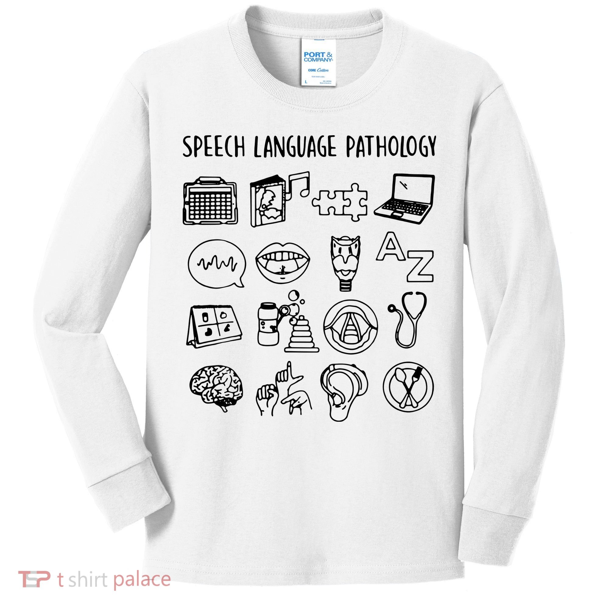 Speech Language Pathology Speech Therapy Awareness Kids Long Sleeve Shirt