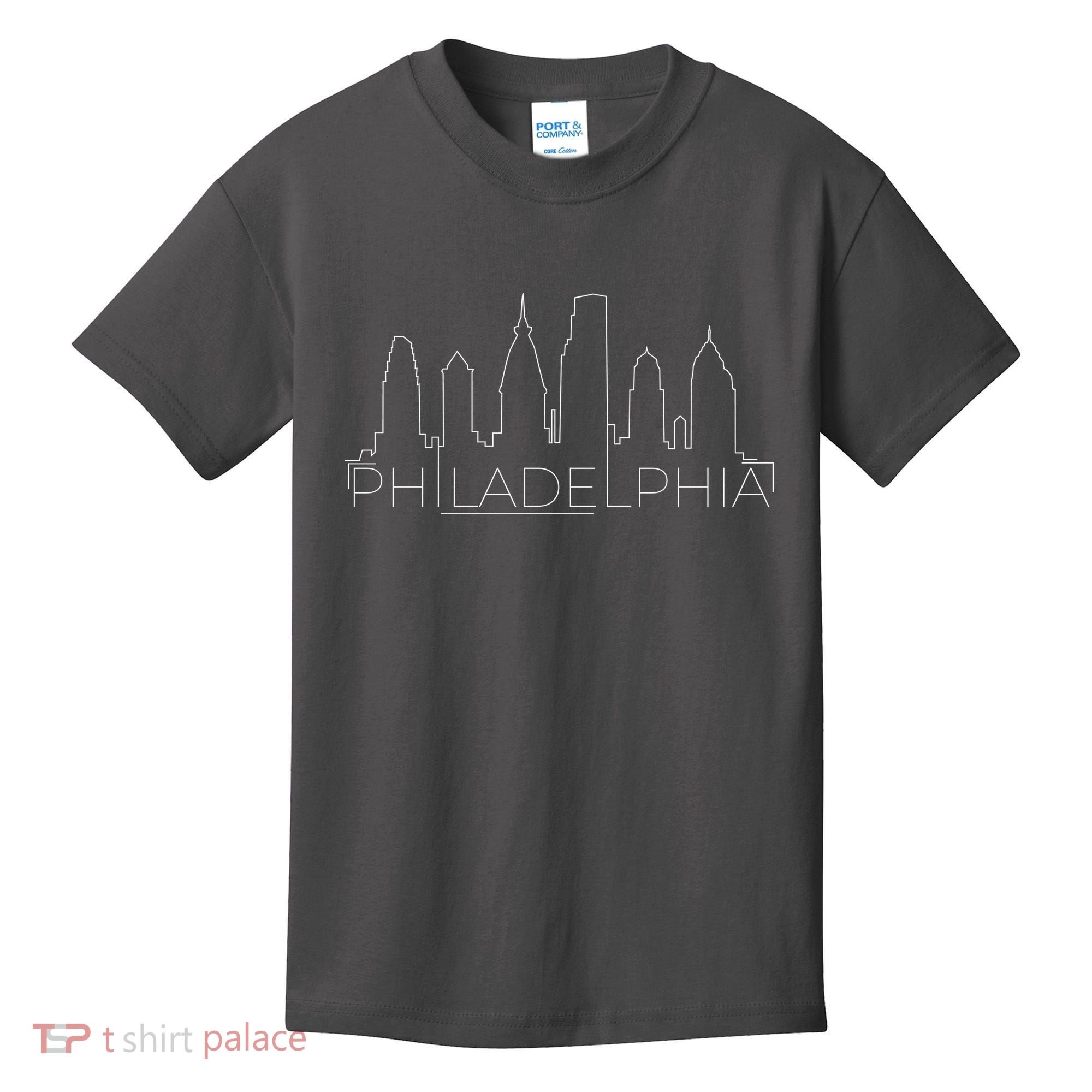 Skyline Line Philadelphia City Kids T-Shirt