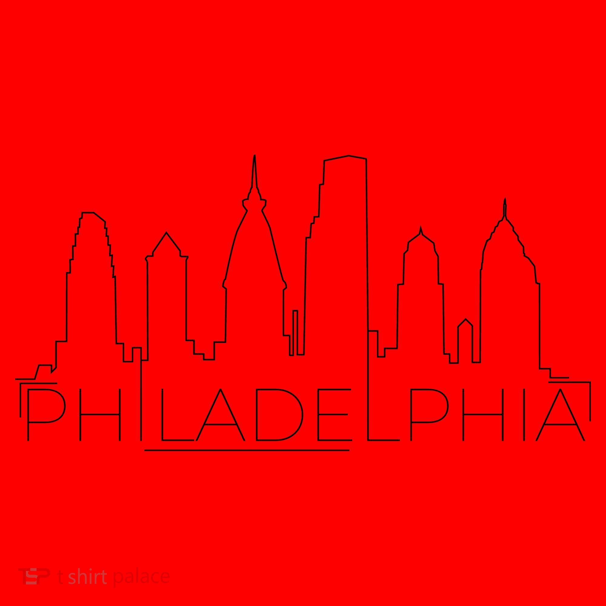 Skyline Line Philadelphia City Santa Hat