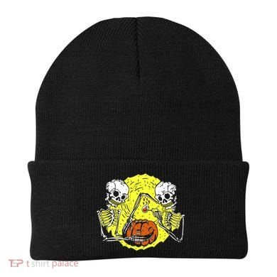 Skeletons Lighting Pumpkin Beanie
