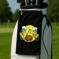 Skeletons Lighting Pumpkin Golf Towel thumb 2