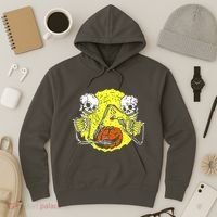 Skeletons Lighting Pumpkin Hoodie thumb 3
