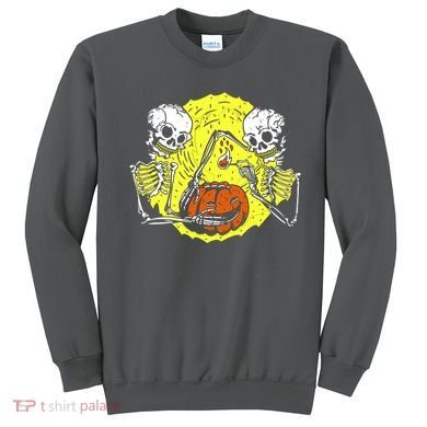 Skeletons Lighting Pumpkin Sweatshirt