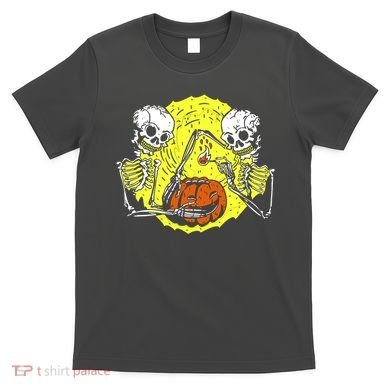 Skeletons Lighting Pumpkin T-Shirt