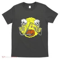 Skeletons Lighting Pumpkin T-Shirt thumb 0