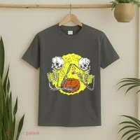Skeletons Lighting Pumpkin T-Shirt thumb 2