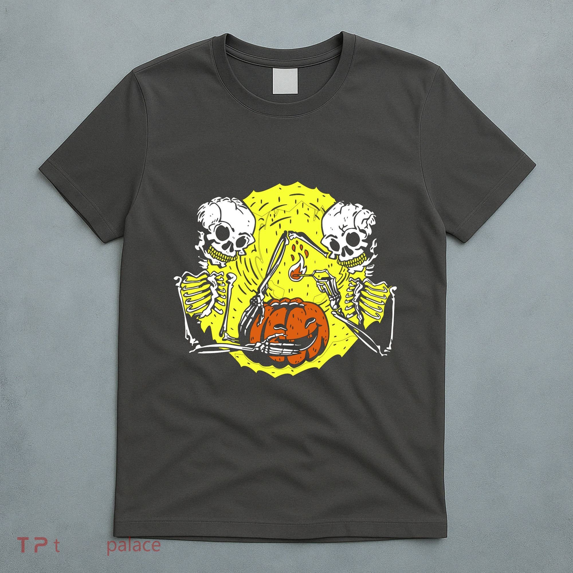 Skeletons Lighting Pumpkin T-Shirt