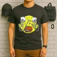 Skeletons Lighting Pumpkin T-Shirt thumb 6