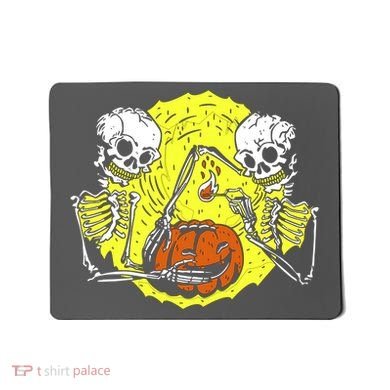 Skeletons Lighting Pumpkin Mousepad