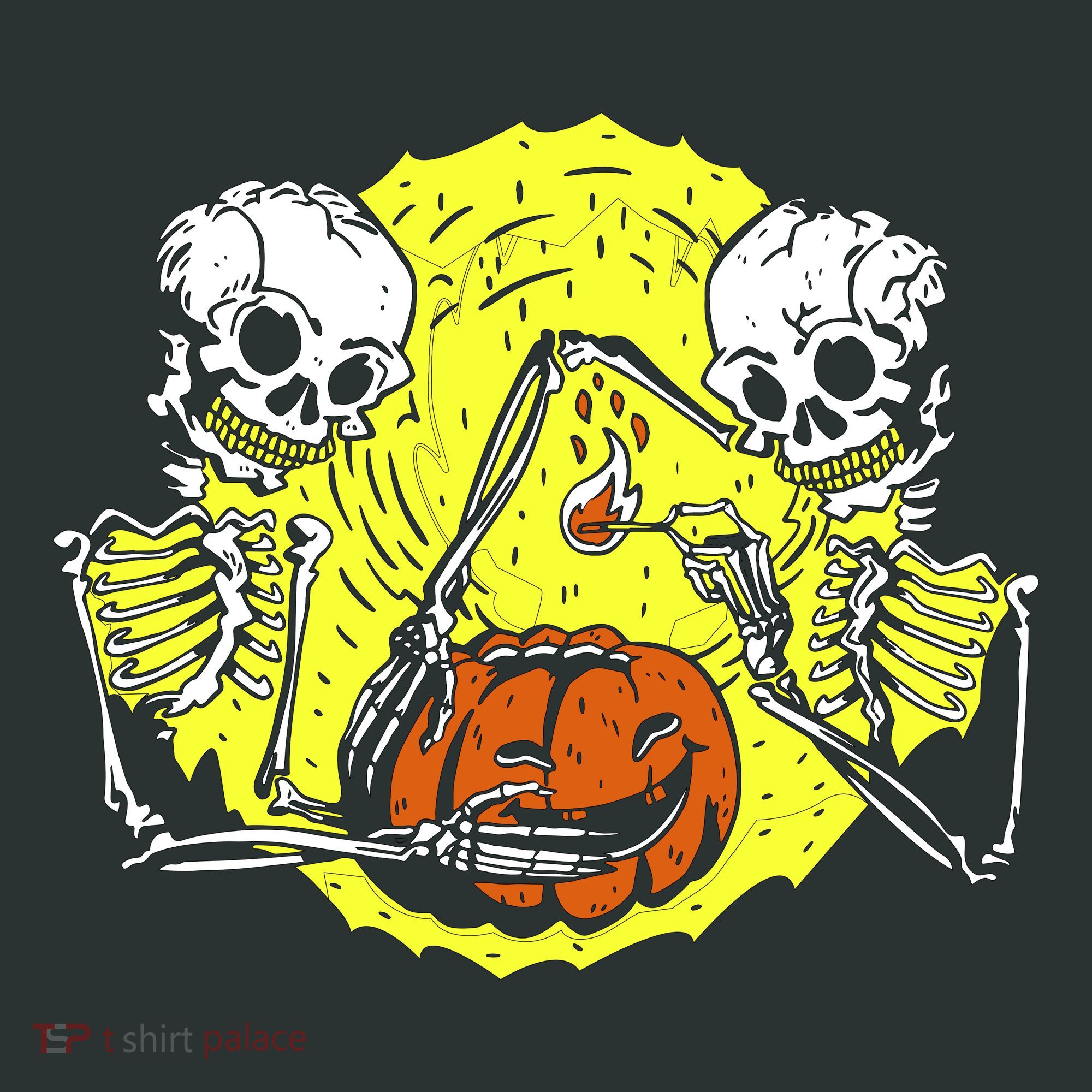 Skeletons Lighting Pumpkin Baby Bodysuit