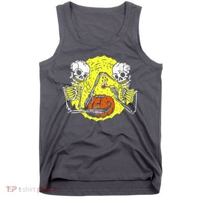 Skeletons Lighting Pumpkin Tank Top