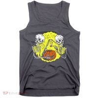 Skeletons Lighting Pumpkin Tank Top thumb 0
