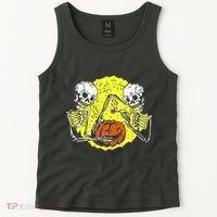 Skeletons Lighting Pumpkin Tank Top thumb 2