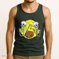 Skeletons Lighting Pumpkin Tank Top thumb 3