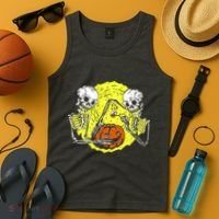 Skeletons Lighting Pumpkin Tank Top thumb 4