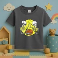 Skeletons Lighting Pumpkin Toddler T-Shirt thumb 3