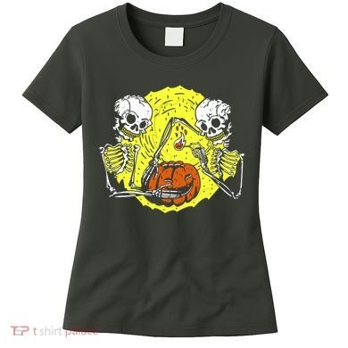Skeletons Lighting Pumpkin Women's T-Shirt