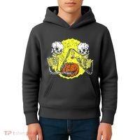 Skeletons Lighting Pumpkin Kids Hoodie thumb 4