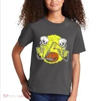 Skeletons Lighting Pumpkin Kids T-Shirt thumb 2