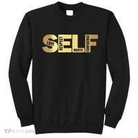 Self Love Respect Worth Confidence Motivational Sweatshirt thumb 0