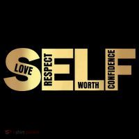 Self Love Respect Worth Confidence Motivational Button thumb 1