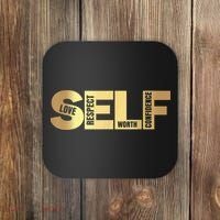 Self Love Respect Worth Confidence Motivational Coaster thumb 0