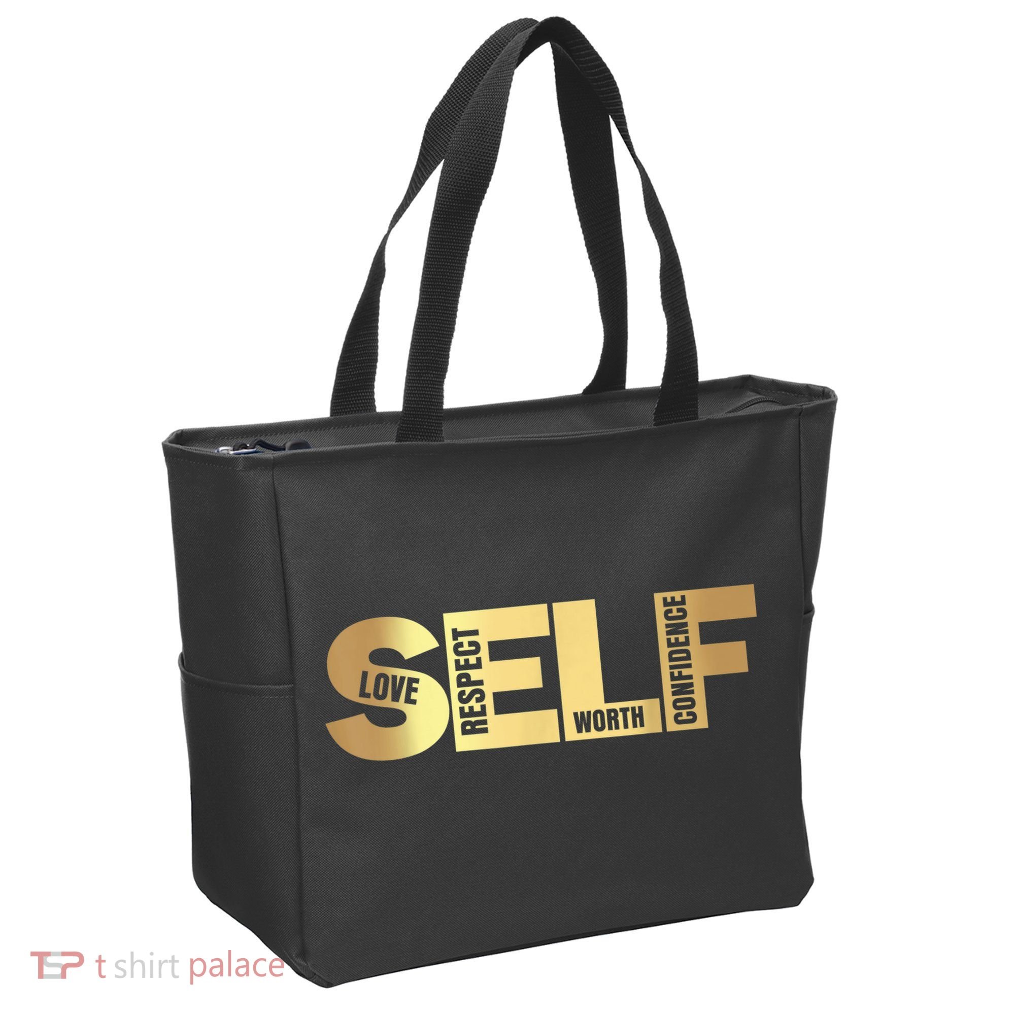 Self Love Respect Worth Confidence Motivational Tote Bag