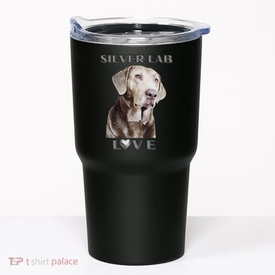 Silver Labrador Retriever Dog Tumbler