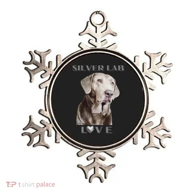Silver Labrador Retriever Dog Ornament