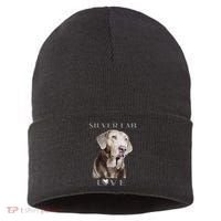 Silver Labrador Retriever Dog Sustainable Knit Beanie thumb 0