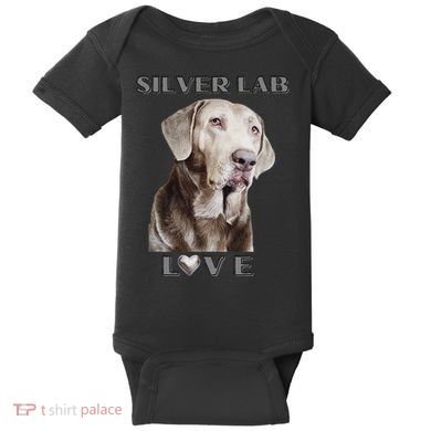 Silver Labrador Retriever Dog Baby Bodysuit