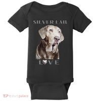 Silver Labrador Retriever Dog Baby Bodysuit thumb 0