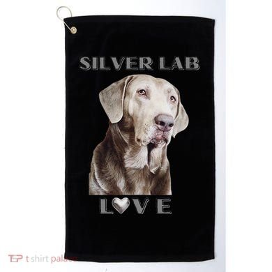 Silver Labrador Retriever Dog Golf Towel