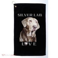 Silver Labrador Retriever Dog Golf Towel thumb 0