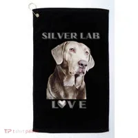 Silver Labrador Retriever Dog Golf Towel thumb 0